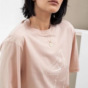 & Other Stories Pale Pink Short Sleeve T-Shirt